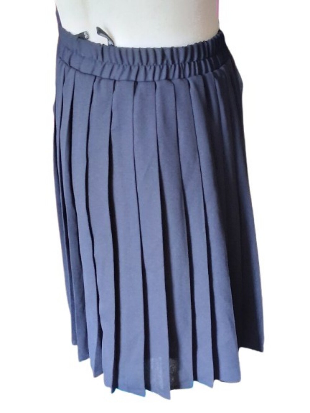NWOT German Navy Designer Pleated Skirt, Fully Lined, 38" European Size